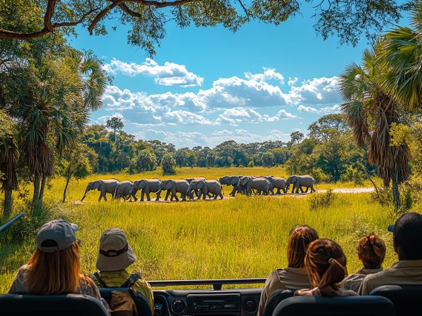 group-people-watching-herd-elephants